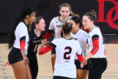 Davidson takes on Dayton in A-10 women’s volleyball action at Belk Arena on Friday, October 13, 2023 in Davidson, North Carolina. Tim Cowie/DavidsonPhotos.com