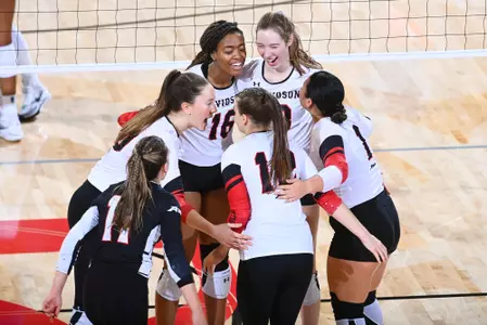 Davidson takes on Saint Louis in women’s volleyball action at the 2023 Atlantic 10 Women’s Volleyball Championship at Belk Arena on Friday, November 17, 2023 in Davidson, North Carolina. Tim Cowie/Atlantic 10 Conference