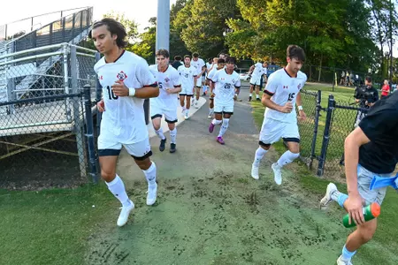 Men's soccer taking the field