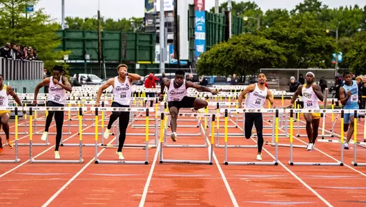 Jayden Smith at the 2022 A-10 Outdoor Championsips