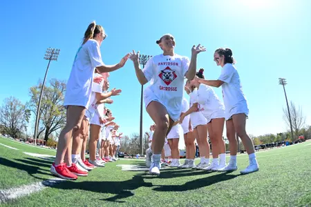 Davidson takes on George Mason in A-10 women’s lacrosse action at Richardson Stadium on Sunday, March 27, 2022 in Davidson, North Carolina.