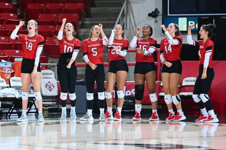 Davidson takes on Appalachian State in non-conference women’s volleyball action at Belk Arena on Thursday, September 14, 2023 in Davidson, North Carolina. Tim Cowie/DavidsonPhotos.com