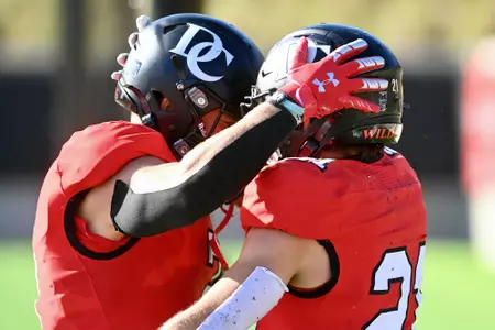 Davidson takes on Stetson in Pioneer Football League football action at the Davidson Football Stadium on Saturday, October 19, 2024 in Davidson, North Carolina.