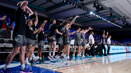 Davidson MBB bench during win over Providence