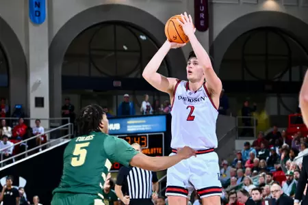 Davidson takes on Charlotte in non-conference men’s basketball action at Belk Arena on Tuesday, December 10, 2024 in Davidson, North Carolina. Credit - Tim Cowie/DavidsonPhotos.com