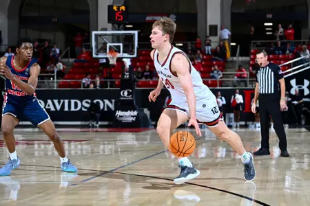Davidson takes on Detroit Mercy in non-conference men’s basketball action at Belk Arena on Saturday, December 14, 2024 in Davidson, North Carolina. Credit - Tim Cowie/DavidsonPhotos.com