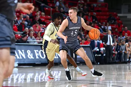 Davidson takes on Charleston Charleston in non-conference men’s basketball action at Belk Arena on Friday, December 06, 2024 in Davidson, North Carolina. Credit - Tim Cowie/DavidsonPhotos.com