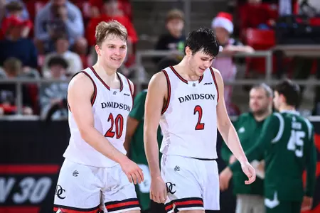 Davidson takes on Eastern Michigan in non-conference men’s basketball action at Belk Arena on Saturday, December 28, 2024 in Davidson, North Carolina. Credit - Tim Cowie/DavidsonPhotos.com