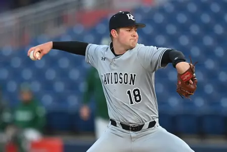 Davidson takes on Charlotte in non-conference baseball action at Atrium Health Ballpark on Tuesday, March 19, 2024 in Kannapolis, North Carolina. Credit - Tim Cowie/DavidsonPhotos.com