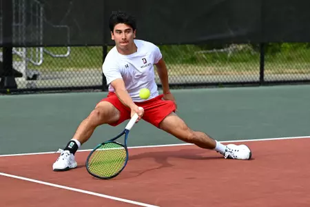 Davidson takes on Queen’s in non-conference men’s tennis action at the Davidson Tennis Courts on Tuesday, April 02, 2024 in Davidson, North Carolina. Credit - Tim Cowie/DavidsonPhotos.com