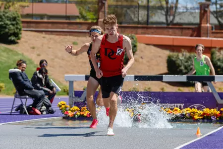 Grahm Breiter runs the steeplechase