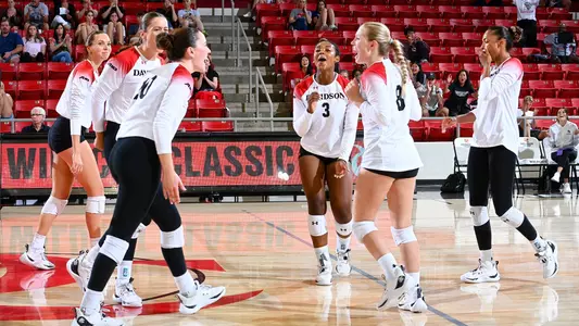 Davidson takes on ETSU during the 2024 Wildcat Classic in non-conference women’s volleyball action at Belk Arena on Saturday, August 31, 2024 in Davidson, North Carolina. Credit - Tim Cowie/DavidsonPhotos.com