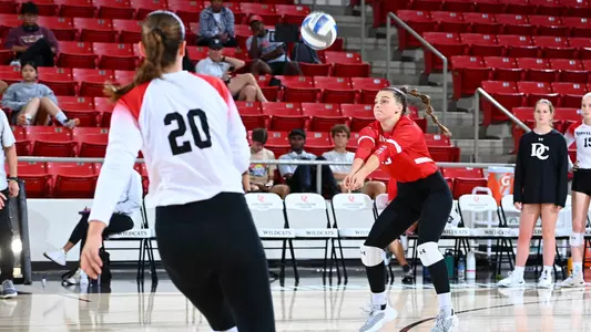 Davidson takes on ETSU during the 2024 Wildcat Classic in non-conference women’s volleyball action at Belk Arena on Saturday, August 31, 2024 in Davidson, North Carolina. Credit - Tim Cowie/DavidsonPhotos.com