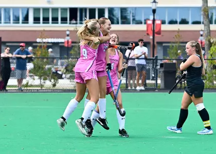 Davidson takes Bellarmine in non-conference field hockey action at Carol Grotnes Belk Turf Field on Sunday, September 29, 2024 in Davidson, North Carolina. Tim Cowie/DavidsonPhotos.com