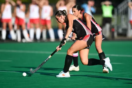 Davidson takes on Belmont-Abbey in non-conference field hockey action at the Carol Grotnes Belk Turf Field on Tuesday, August 20, 2024 in Davidson, North Carolina. Credit - Tim Cowie/DavidsonPhotos.com