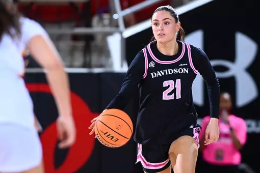 Davidson takes on Iona in non-conference women’s basketball action at Belk Arena on Sunday, November 16, 2025 in Davidson, North Carolina. Credit - Tim Cowie/DavidsonPhotos.com @tjcowie