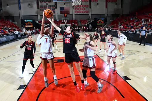 Davidson takes on Ball State in non-conference women’s basketball action at Belk Arena on Sunday, December 07, 2025 in Davidson, North Carolina. Credit - Tim Cowie/DavidsonPhotos.com @tjcowie