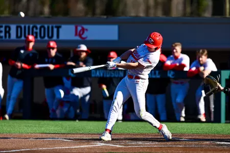 Davidson takes on Bucknell in non-conference baseball action at Wilson Field on Sunday, February 23, 2025 in Davidson, North Carolina. Credit - Tim Cowie/DavidsonPhotos.com