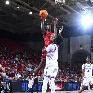 Davidson takes on Saint Louis in A-10 men’s basketball action at Belk Arena on Tuesday, February 25, 2025 in Davidson, North Carolina. Credit - Tim Cowie/DavidsonPhotos.com