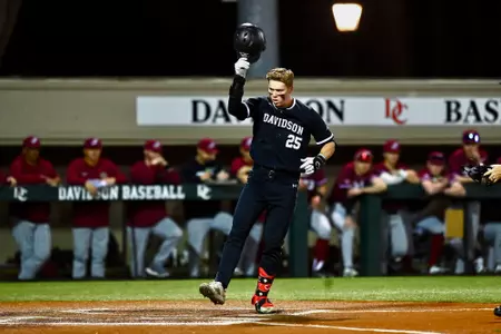 Davidson takes on Lafayette in non-conference baseball action at Wilson Field on Friday, February 28, 2025 in Davidson, North Carolina. Credit - Tim Cowie/DavidsonPhotos.com