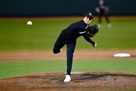 Davidson takes on Lafayette in non-conference baseball action at Wilson Field on Friday, February 28, 2025 in Davidson, North Carolina. Credit - Tim Cowie/DavidsonPhotos.com