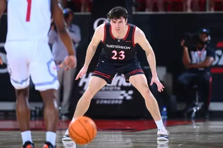 Davidson takes on Richmond in A-10 men’s basketball action at Belk Arena on Saturday, February 08, 2025 in Davidson, North Carolina. Credit - Tim Cowie/DavidsonPhotos.com