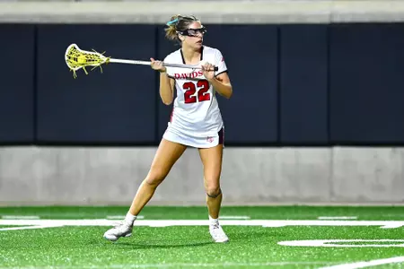 Davidson takes on Clemson in non-conference women’s lacrosse action at the Davidson Football Stadium on Saturday, February 08, 2025 in Davidson, North Carolina. Credit - Tim Cowie/DavidsonPhotos.com