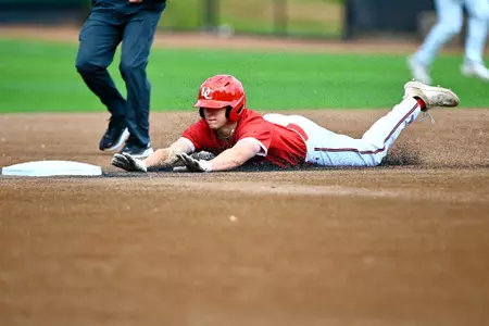 Davidson takes on Saint Louisin A-10 baseball action at Wilson Field on Saturday, April 12, 2025 in Davidson, North Carolina. Credit - Tim Cowie/DavidsonPhotos.com