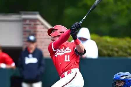 Davidson takes on Saint Louisin A-10 baseball action at Wilson Field on Saturday, April 12, 2025 in Davidson, North Carolina. Credit - Tim Cowie/DavidsonPhotos.com
