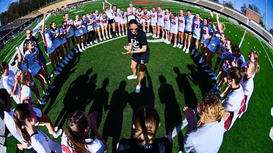 Davidson takes on Richmond in A-10 women’s lacrosse action at the Davidson Football Stadium on Wednesday, March 12, 2025 in Davidson, North Carolina. Credit - Tim Cowie/DavidsonPhotos.com