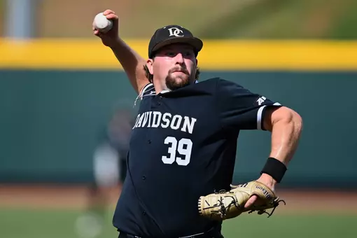 Davidson takes on George Mason in A-10 baseball action at Wilson Field on Friday, May 09, 2025 in Davidson, North Carolina. Credit - Tim Cowie/DavidsonPhotos.com
