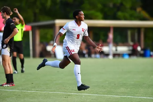 Tobe Ibe's goal celebration against College of Charleston on Aug 25, 2025