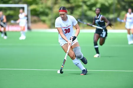 Davidson takes on Ohio in non-conference field hockey action at Carol Grotnes Belk Turf Field on Sunday, September 21, 2025 in Davidson, North Carolina. Credit - Tim Cowie/DavidsonPhotos.com @tjcowie