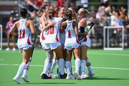 Davidson takes on Ohio in non-conference field hockey action at Carol Grotnes Belk Turf Field on Sunday, September 21, 2025 in Davidson, North Carolina. Credit - Tim Cowie/DavidsonPhotos.com @tjcowie