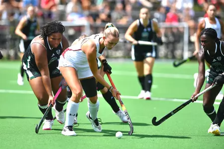 Davidson takes on Ohio in non-conference field hockey action at Carol Grotnes Belk Turf Field on Sunday, September 21, 2025 in Davidson, North Carolina. Credit - Tim Cowie/DavidsonPhotos.com @tjcowie
