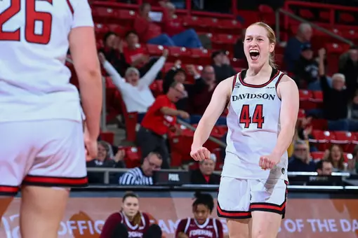 Davidson takes on Fordham in A-10 women’s basketball action at Belk Arena on Wednesday, January 14, 2026 in Davidson, North Carolina. Credit - Tim Cowie/DavidsonPhotos.com @tjcowie