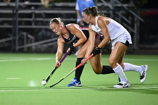 Davidson takes on VCU in A-10 field hockey action at the Carol Grotnes Belk Turf Field on Friday, October 16, 2026 in Davidson, North Carolina. Credit - Tim Cowie/DavidsonPhotos.com