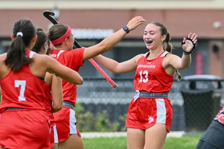 Davidson takes on Ball State in non-conference field hockey action at the Carol Grotnes Belk Turf Field on Sunday, October 04, 2026 in Davidson, North Carolina. Credit - Tim Cowie/DavidsonPhotos.com