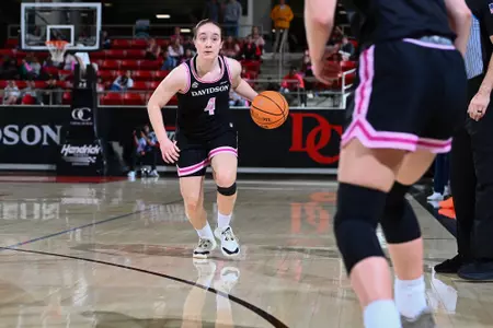 Davidson takes on Richmond in A-10 women’s basketball action at Belk Arena on Saturday, February 14, 2026 in Davidson, North Carolina. Credit - Tim Cowie/DavidsonPhotos.com @tjcowie