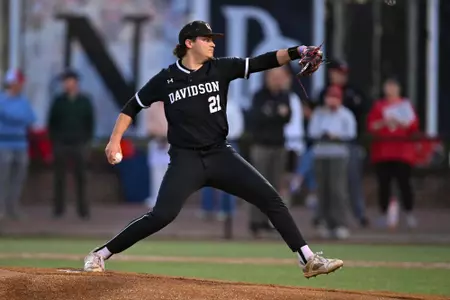 Davidson takes on Fairfield in non-conference baseball action at Wilson Field on Friday, February 20, 2026 in Davidson, North Carolina. Credit - Tim Cowie/DavidsonPhotos.com @tjcowie