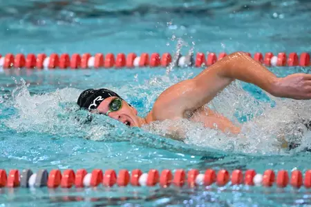 Davidson takes on William & Mary in non-conference swimming and diving action at the Charles A. Cannon Pool on Saturday, January 17, 2026 in Davidson, North Carolina. Credit - Tim Cowie/DavidsonPhotos.com @tjcowie
