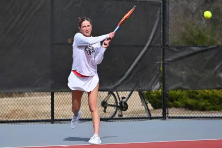Davidson takes on Presbyterian in non-conference women’s tennis at the Davidson Tennis Courts on Wednesday, February 25, 2026 in Davidson, North Carolina. Credit - Tim Cowie/DavidsonPhotos.com @tjcowie