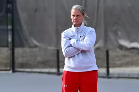 Davidson takes on Presbyterian in non-conference women’s tennis at the Davidson Tennis Courts on Wednesday, February 25, 2026 in Davidson, North Carolina. Credit - Tim Cowie/DavidsonPhotos.com @tjcowie