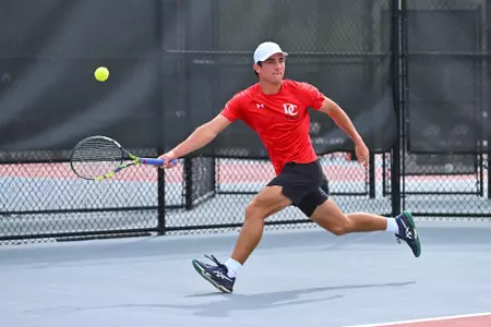 Davidson takes on Dayton in A-10 men’s tennis action at the Davidson Tennis Courts on Friday, March 20, 2026 in Davidson, North Carolina. Credit - Tim Cowie/DavidsonPhotos.com