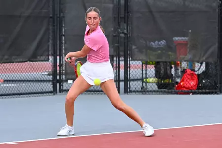 Davidson takes on Dayton in A-10 women’s tennis action at the Davidson Tennis Courts on Friday, March 20, 2026 in Davidson, North Carolina. Credit - Tim Cowie/DavidsonPhotos.com