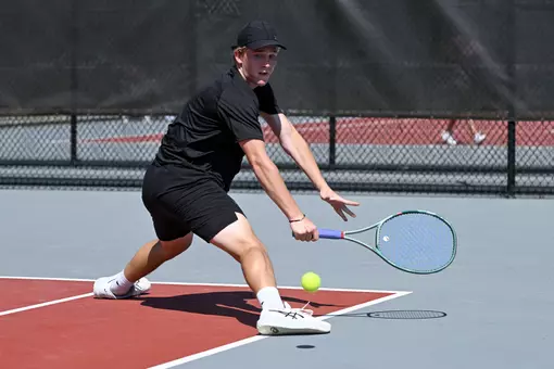 Davidson takes on Saint Louis in A-10 men’s tennis action at the Davidson Tennis Courts on Sunday, March 22, 2026 in Davidson, North Carolina. Credit - Tim Cowie/DavidsonPhotos.com