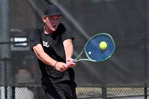 Davidson takes on Saint Louis in A-10 men’s tennis action at the Davidson Tennis Courts on Sunday, March 22, 2026 in Davidson, North Carolina. Credit - Tim Cowie/DavidsonPhotos.com
