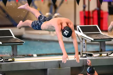 Davidson takes on William & Mary in non-conference swimming and diving action at the Charles A. Cannon Pool on Saturday, January 17, 2026 in Davidson, North Carolina. Credit - Tim Cowie/DavidsonPhotos.com @tjcowie