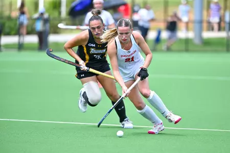 Davidson takes on Towson in non-conference field hockey action at the Carol Grotnes Belk Turf Field on Sunday, August 30, 2026 in Davidson, North Carolina. Credit - Tim Cowie/DavidsonPhotos.com @tjcowie