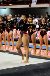 Senior Nina McGee won the all-around, bars, beam and floor titles.